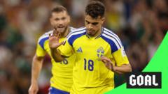 Ayari Scores Spectacular Goal for Sweden Against Tunisia, Opts Against Celebration